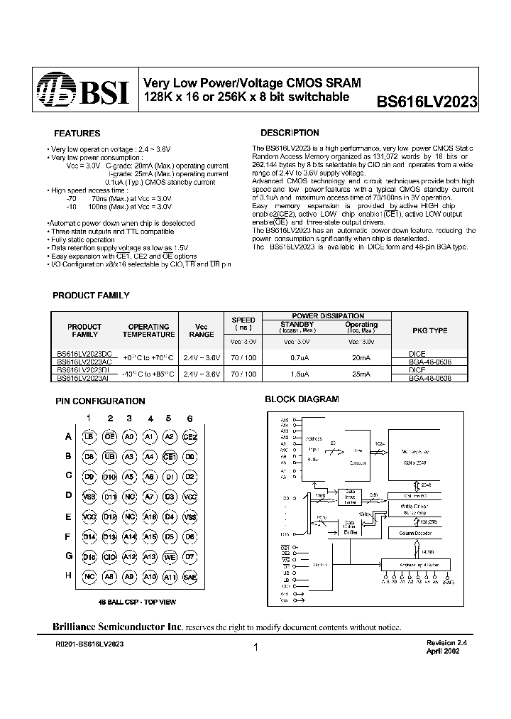 BS616LV2023_559055.PDF Datasheet