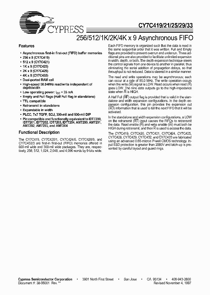 CY7C43310AC_557171.PDF Datasheet