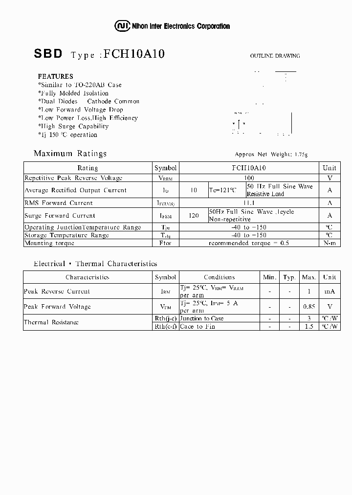 FCH10A10_506443.PDF Datasheet