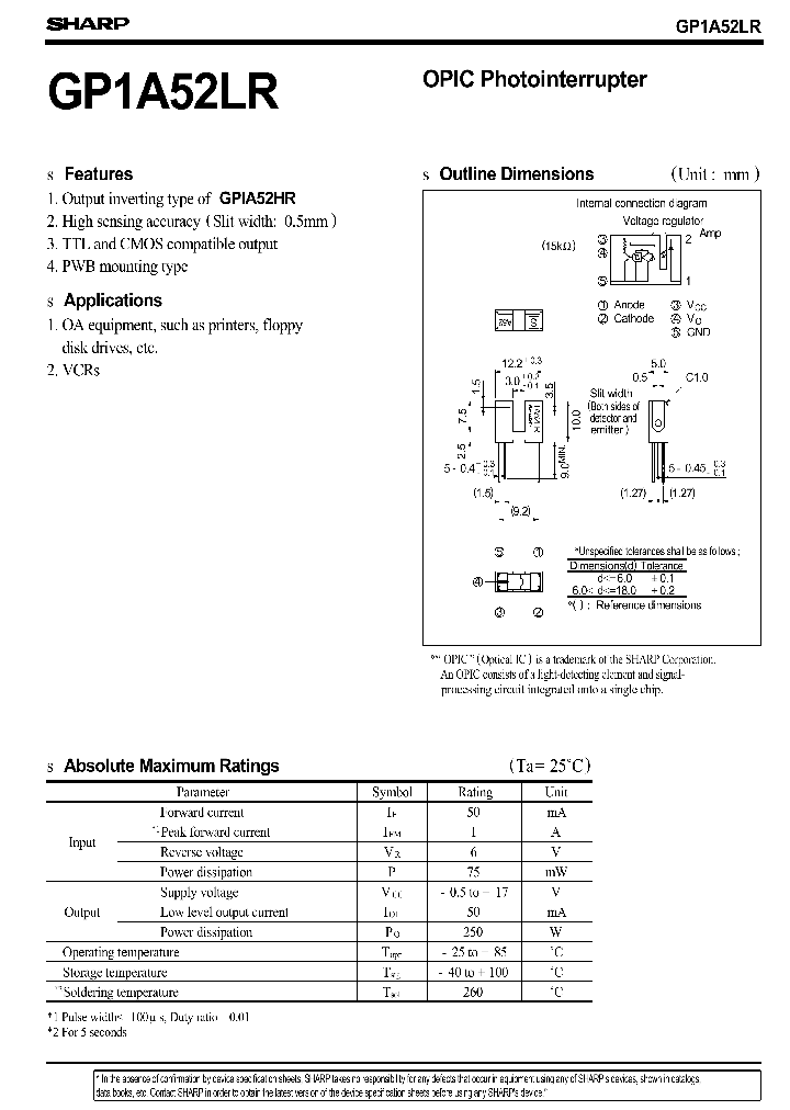 GP1A52LR_544862.PDF Datasheet