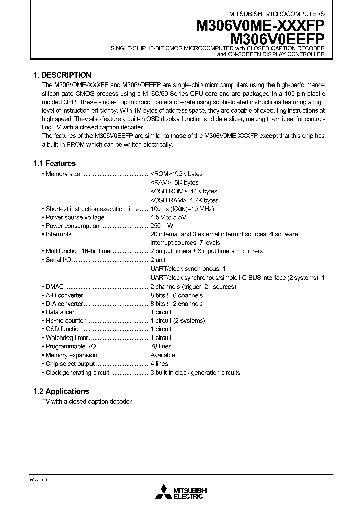 M306V0ME-107FP_535637.PDF Datasheet