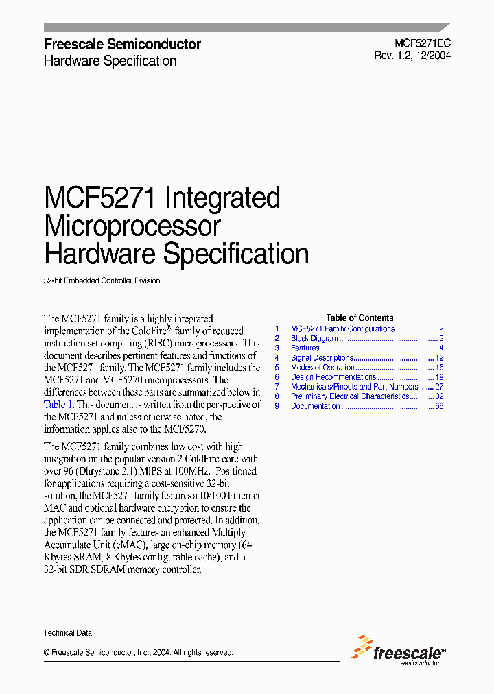MCF5270_490349.PDF Datasheet