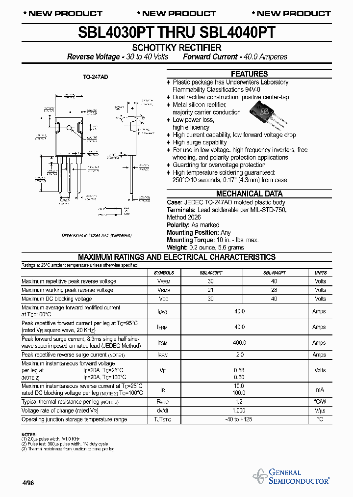 SBL4040PT_543860.PDF Datasheet