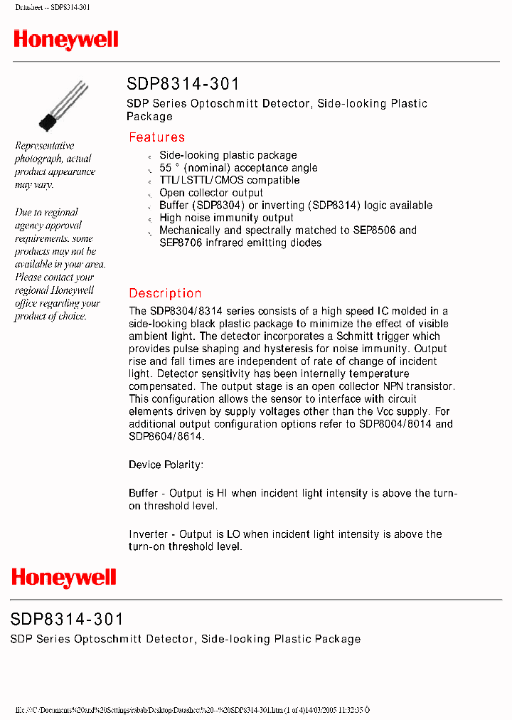 SDP8314-301_522201.PDF Datasheet