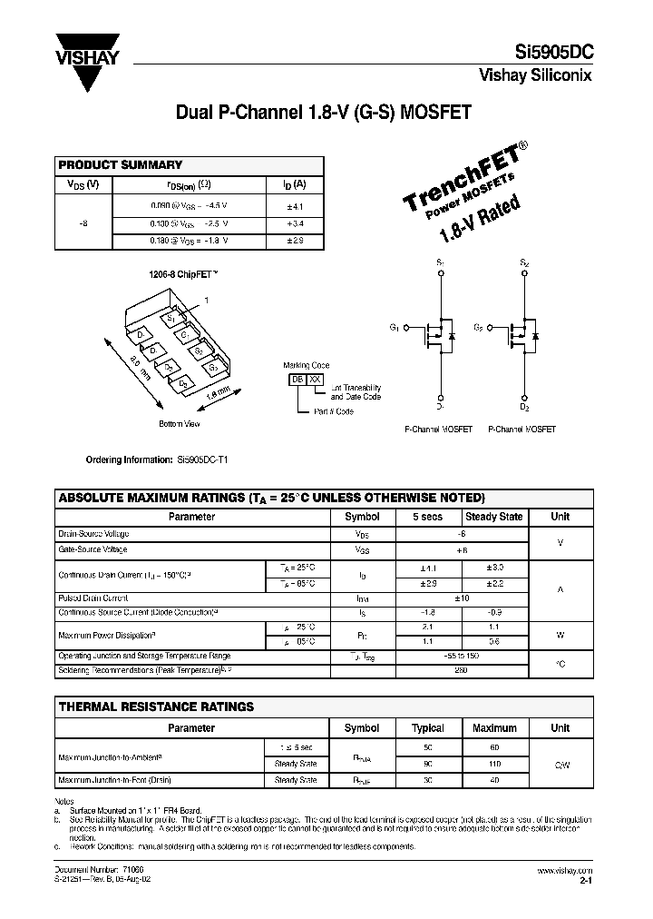 SI5905DC_529158.PDF Datasheet