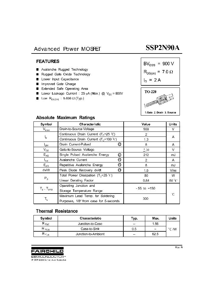 SSP2N90A_532703.PDF Datasheet