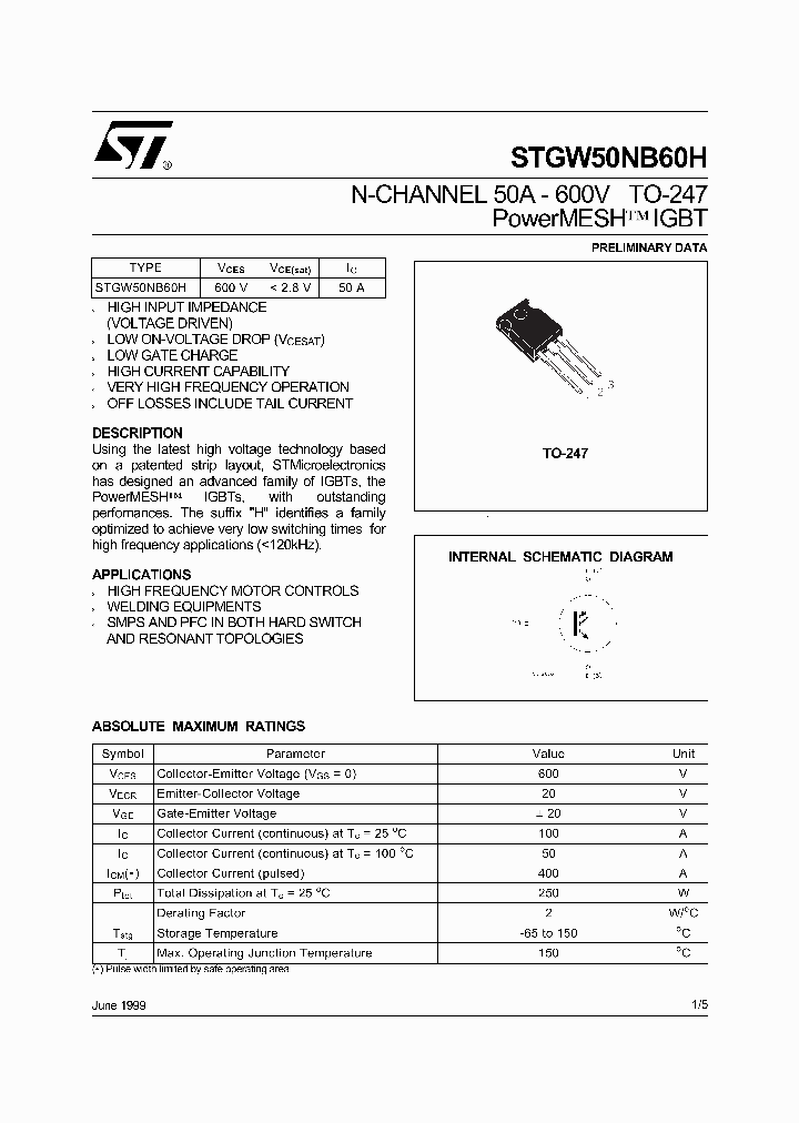 STGW50NB60H_549324.PDF Datasheet