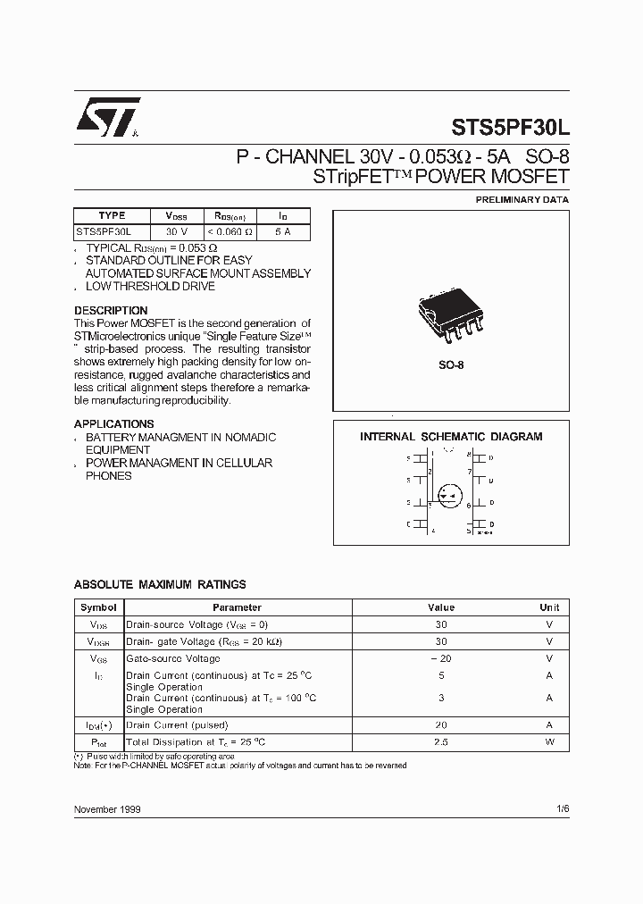 STS5PF30L_499975.PDF Datasheet