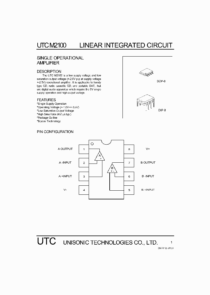 UTCM2100_525827.PDF Datasheet