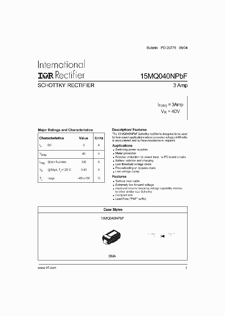 15MQ040NPBF_621005.PDF Datasheet