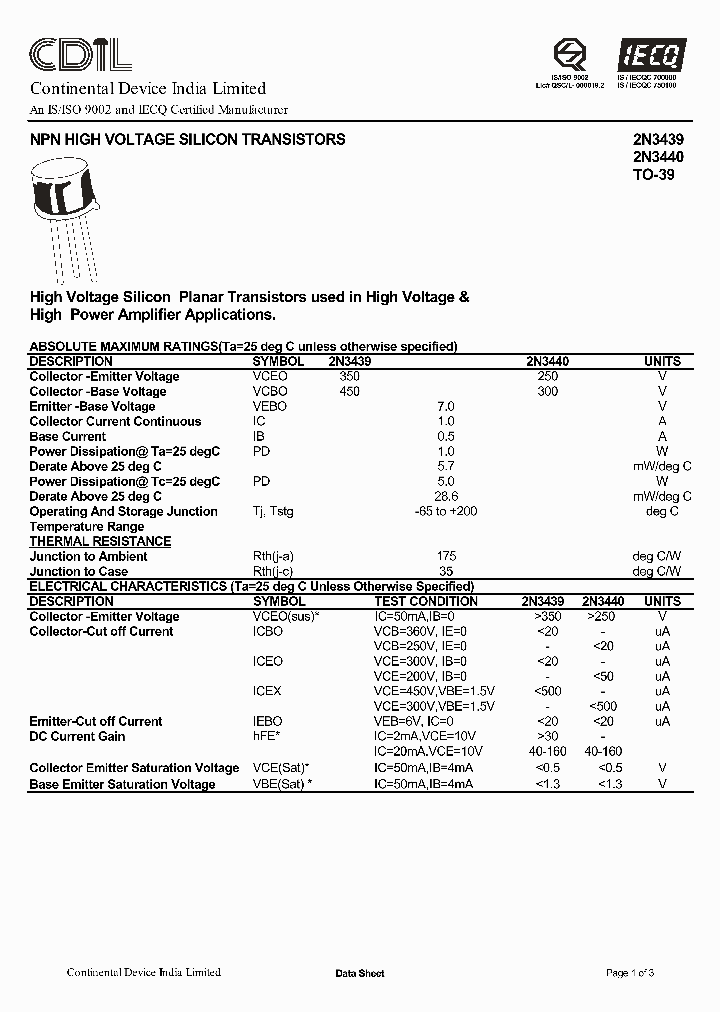 2N3439_709260.PDF Datasheet