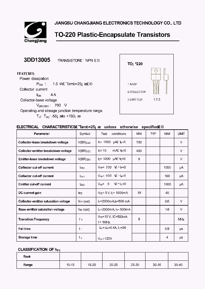 3DD13005_610139.PDF Datasheet