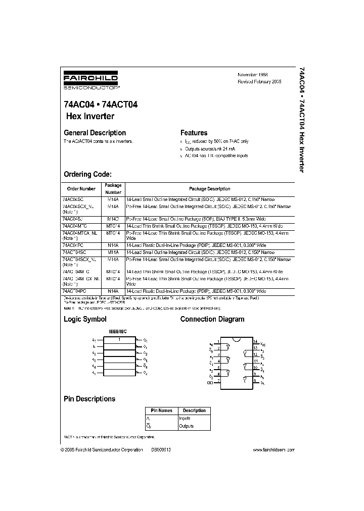 74ACT04MTCX-NL_734141.PDF Datasheet