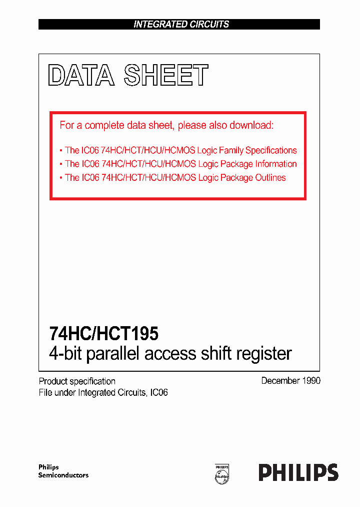 74HC195_733870.PDF Datasheet