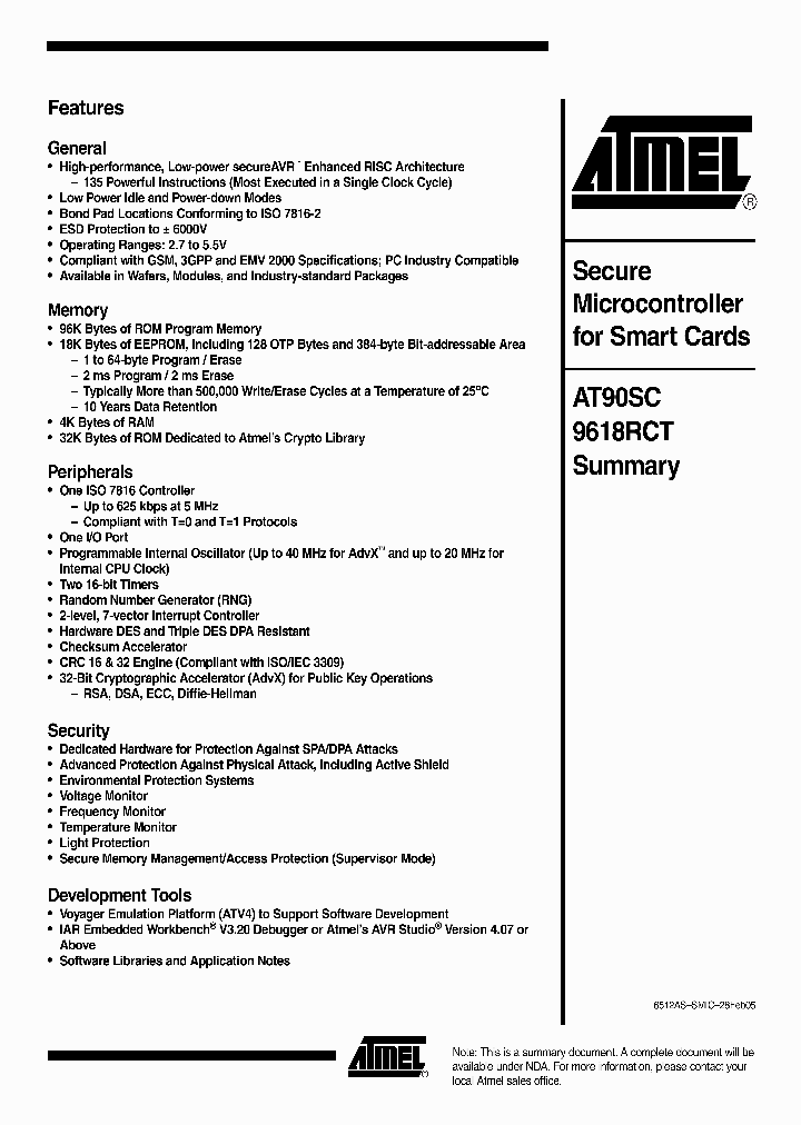 AT90SC9618RCT_687642.PDF Datasheet