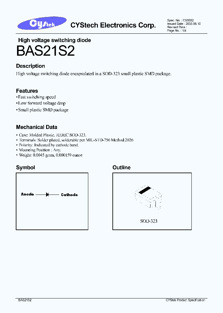 BAS21S2_659586.PDF Datasheet