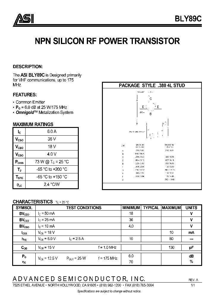 BLY89C_582617.PDF Datasheet