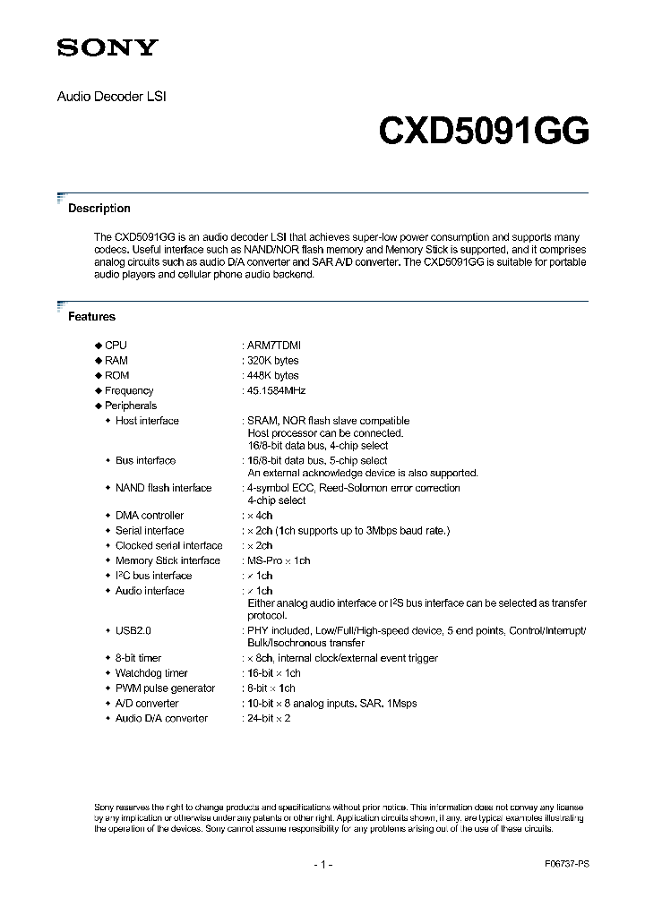 CXD5091GG_604858.PDF Datasheet