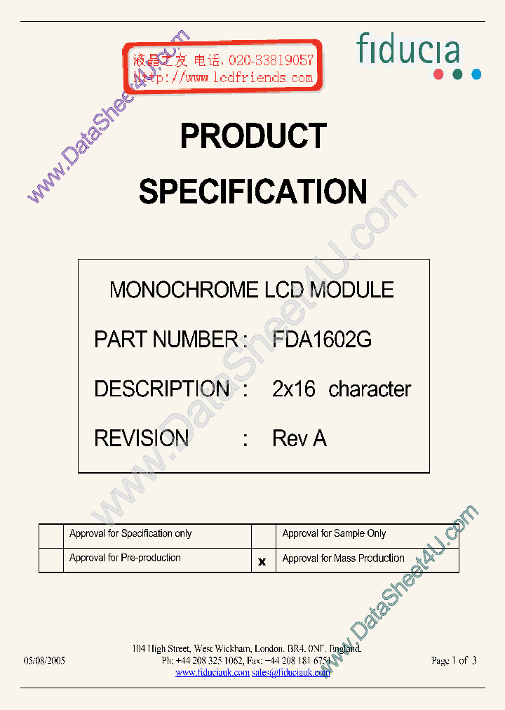 FDA1602G_687623.PDF Datasheet