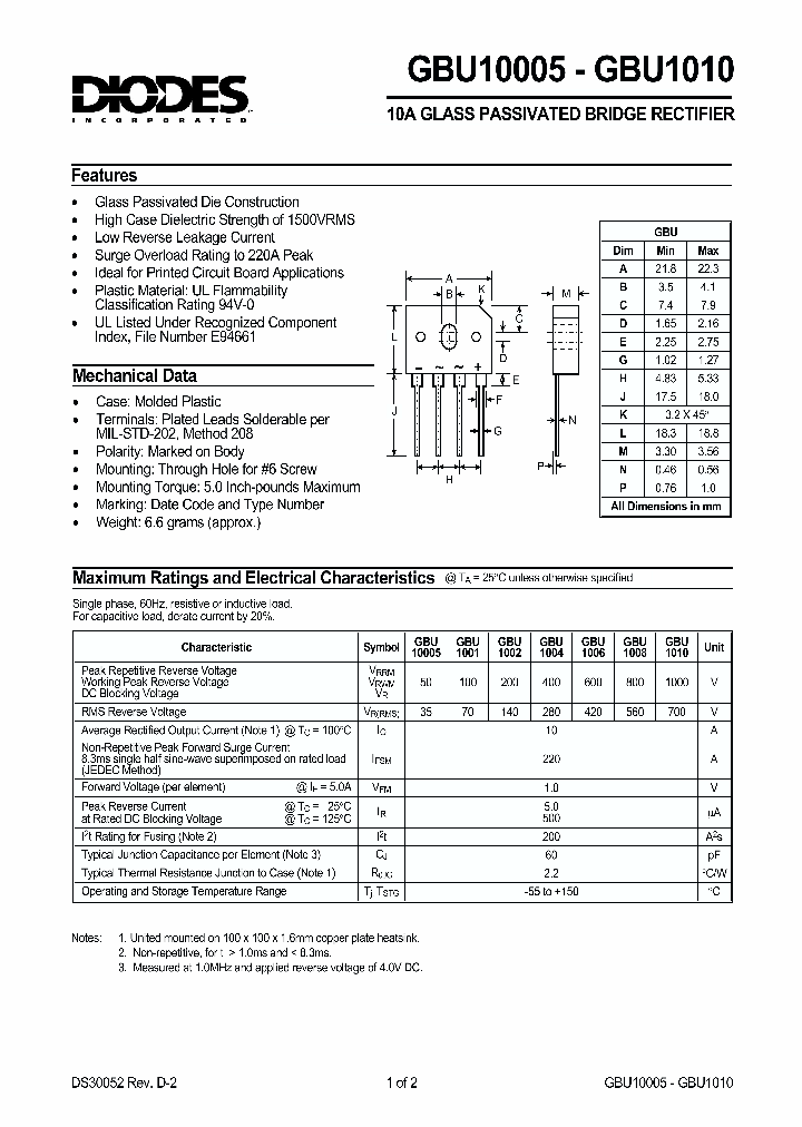 GBU10005_289181.PDF Datasheet