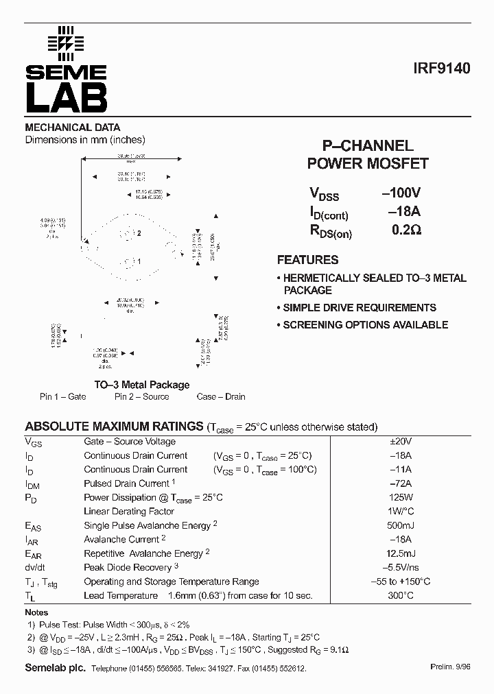 IRF9140_5907.PDF Datasheet