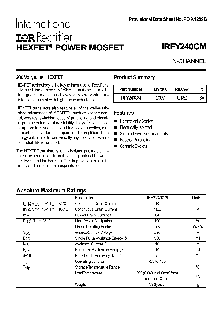 IRFY240CM_566313.PDF Datasheet