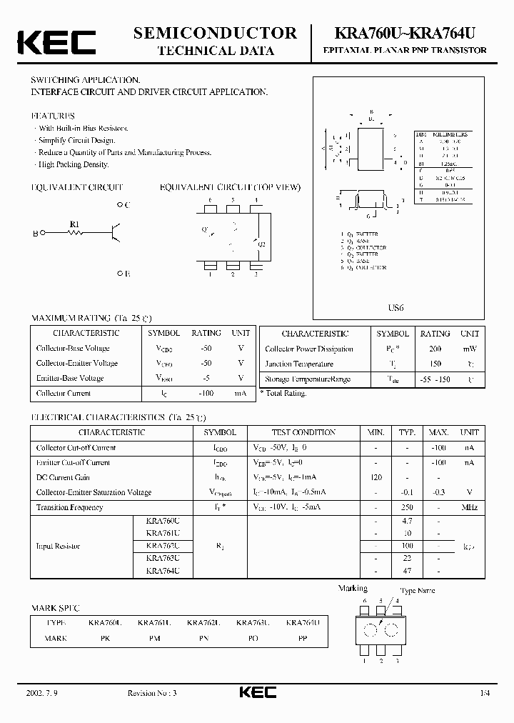 KRA760U_614076.PDF Datasheet