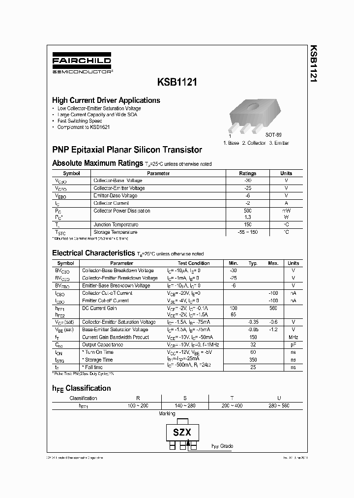 KSB1121_701094.PDF Datasheet