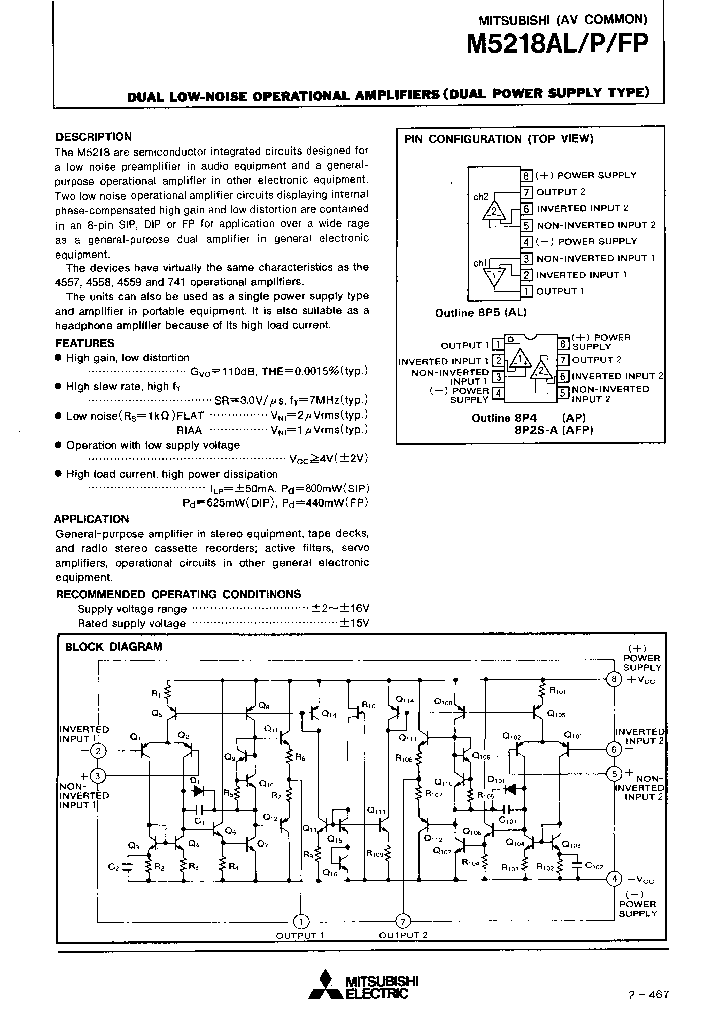 M5218AFP_29295.PDF Datasheet