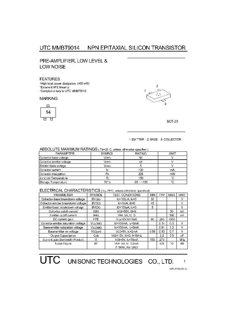 MMBT9014_560718.PDF Datasheet