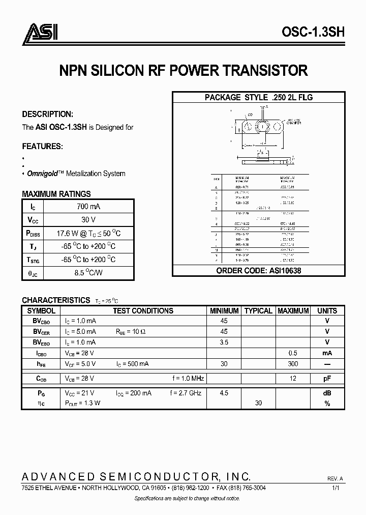 OSC-13SH_592402.PDF Datasheet