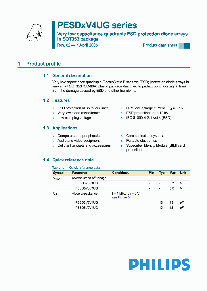 PESD5V0V4UG_563994.PDF Datasheet