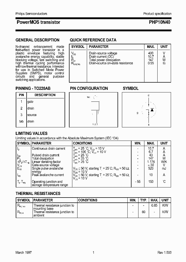 PHP10N40_743401.PDF Datasheet