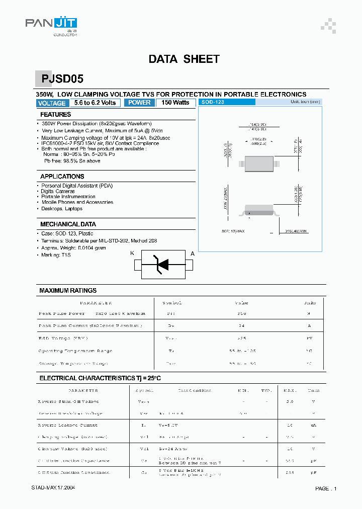 PJSD05_618882.PDF Datasheet