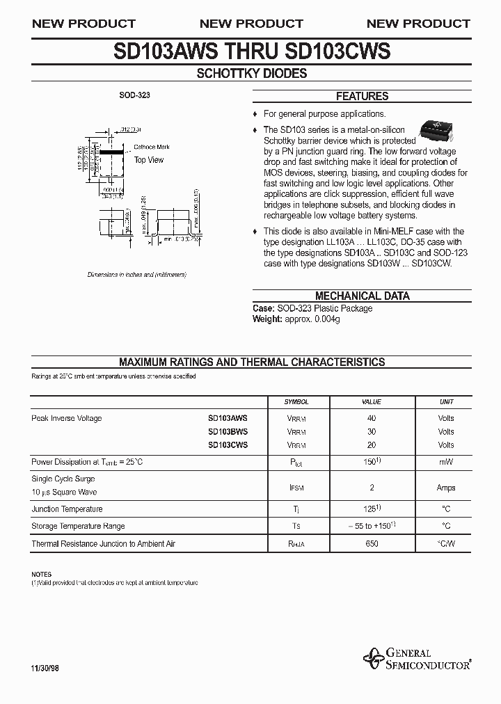 SD103BWS_357989.PDF Datasheet