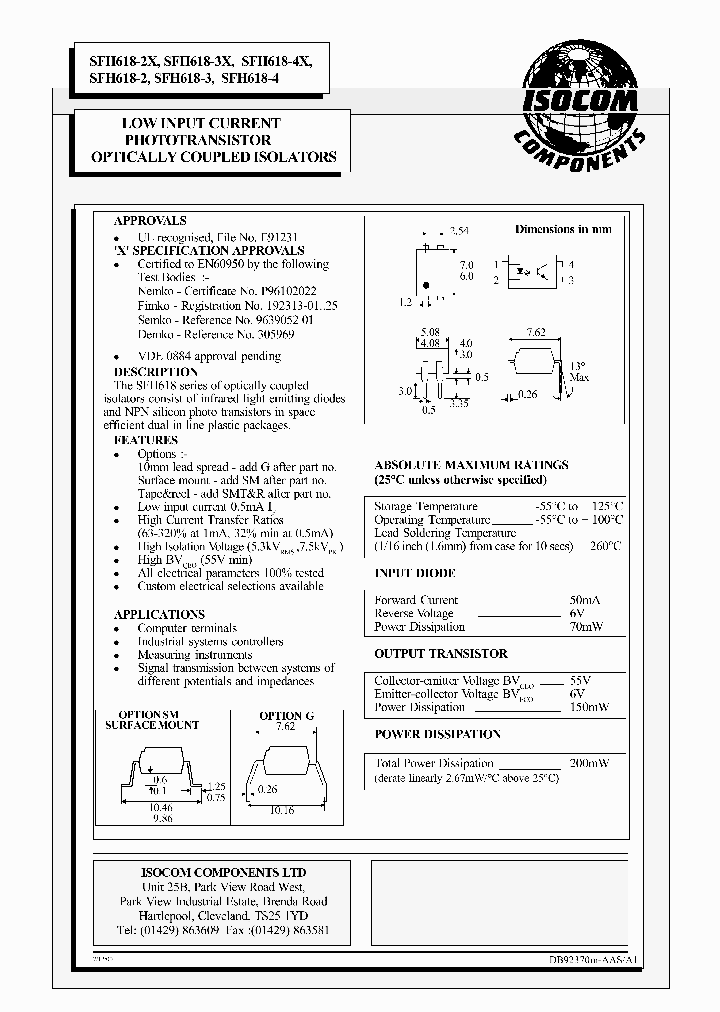 SFH618-2X_708774.PDF Datasheet