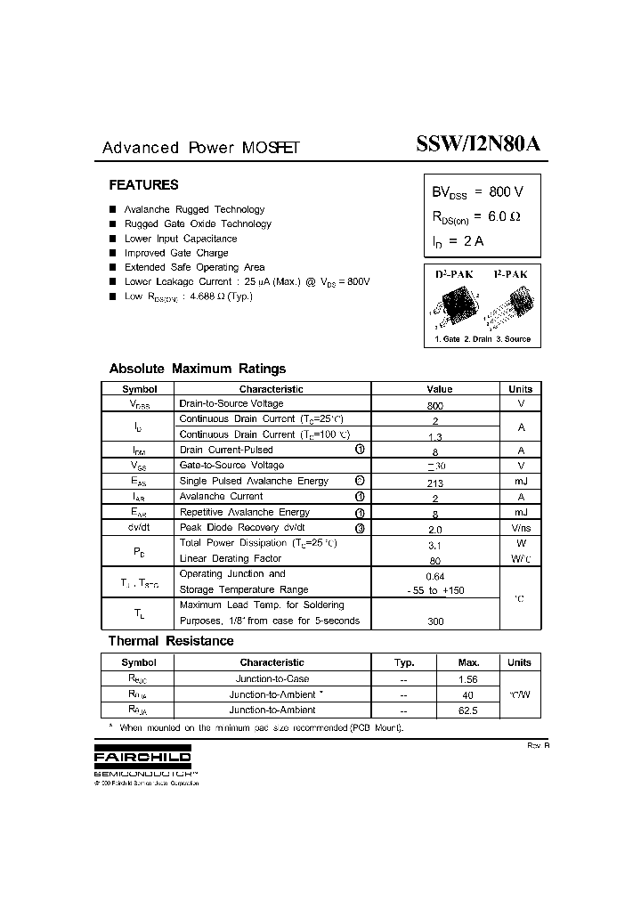 SSI2N80A_703887.PDF Datasheet