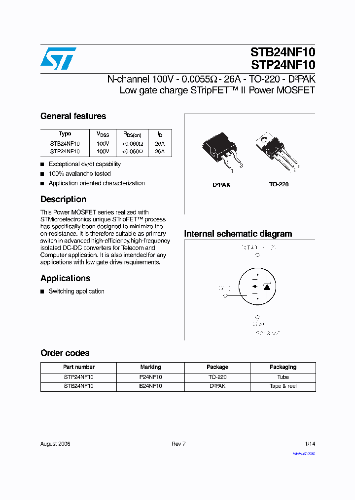 STB24NF1006_739214.PDF Datasheet