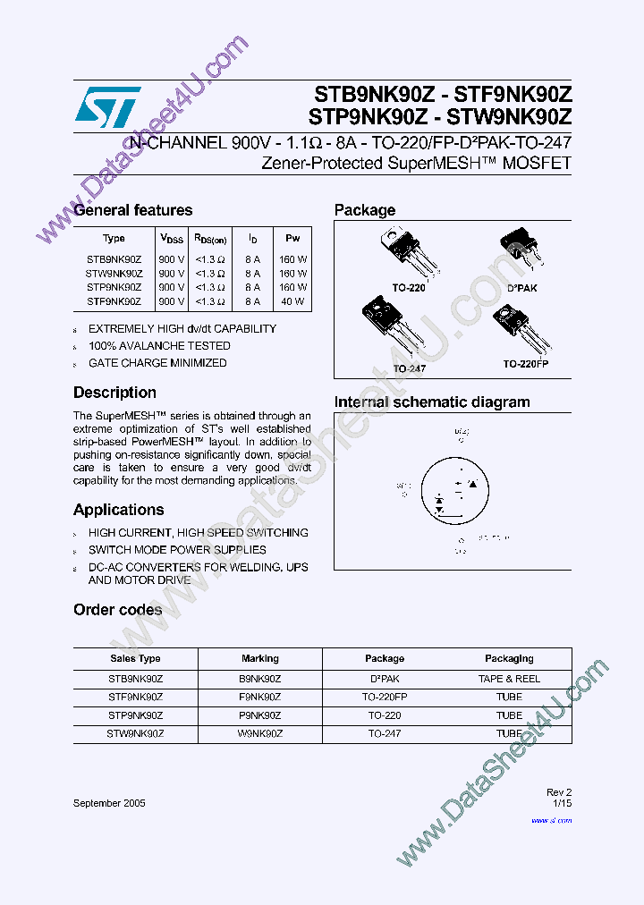 STB9NK90Z_723730.PDF Datasheet