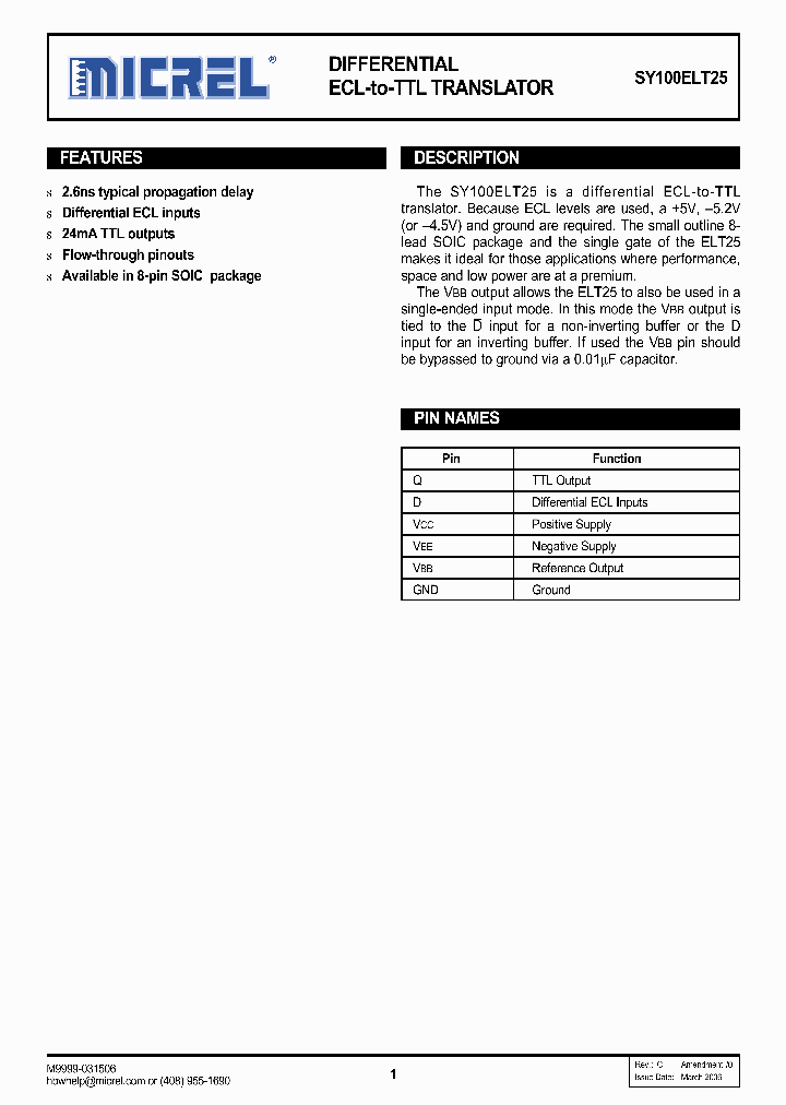 SY100ELT25ZC_667597.PDF Datasheet