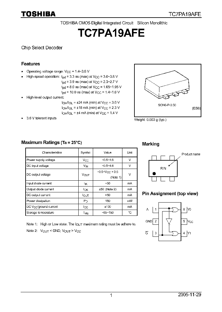 TC7PA19AFE_677323.PDF Datasheet