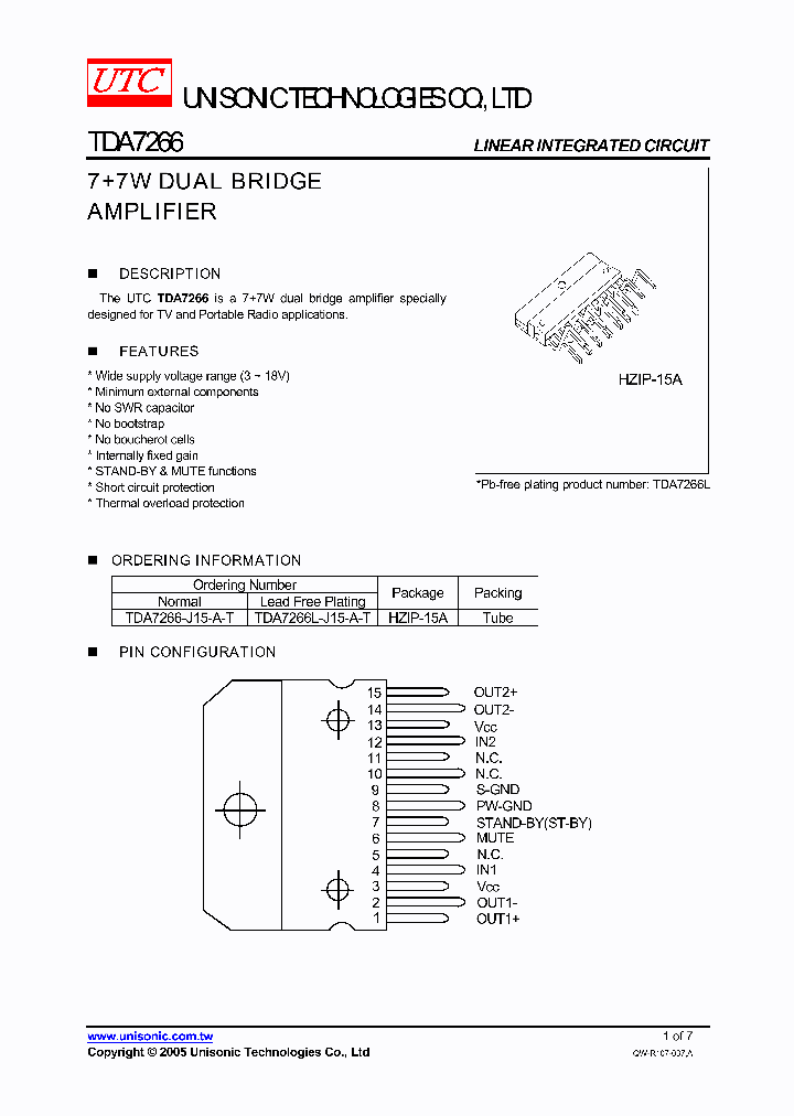 TDA7266_588204.PDF Datasheet