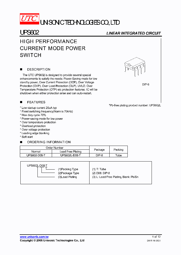 UPS602_746615.PDF Datasheet