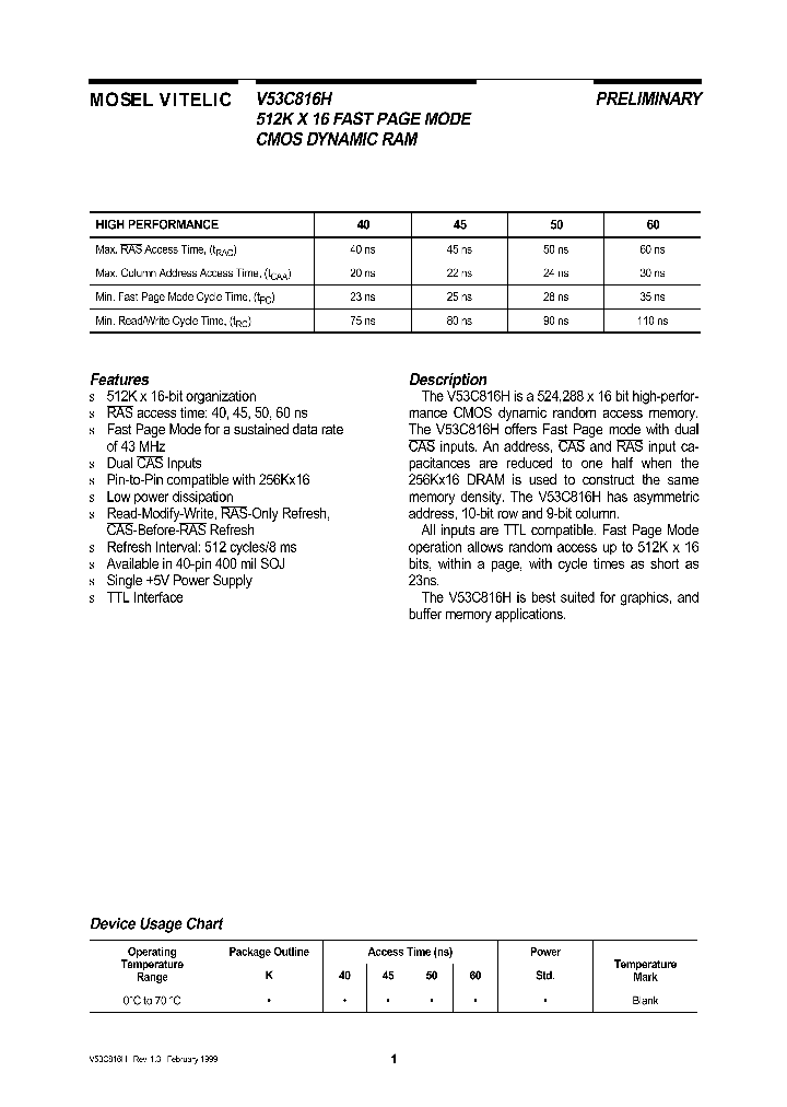 V53C816H_87714.PDF Datasheet