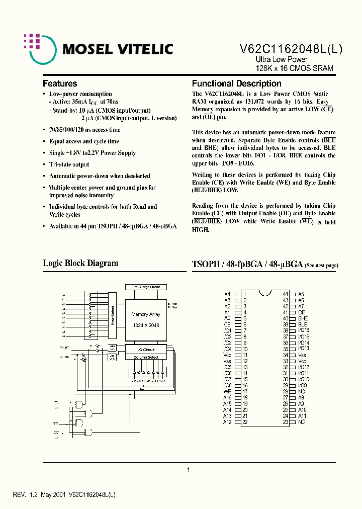 V62C1162048LL-120T_569320.PDF Datasheet