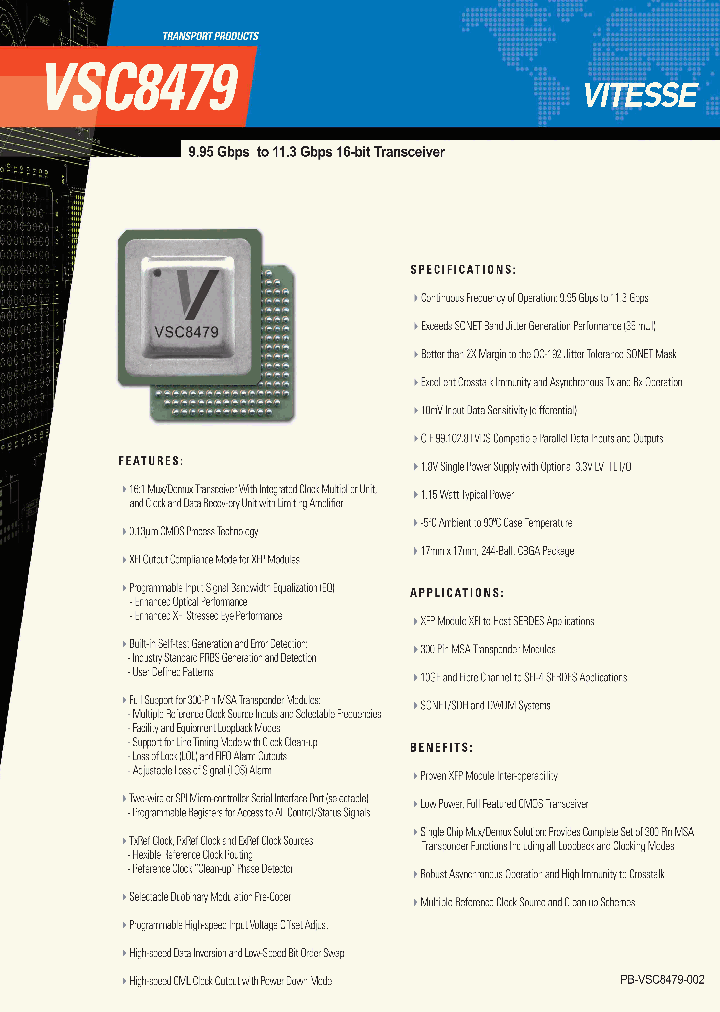 VSC8479_592219.PDF Datasheet