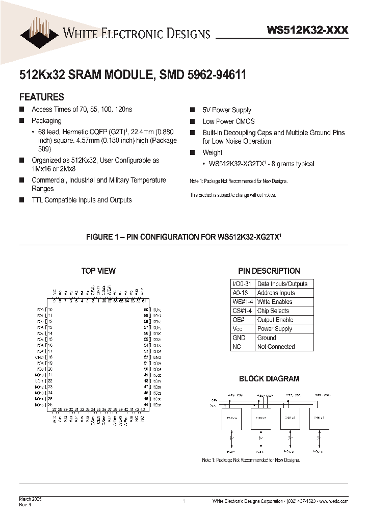 WS512K32-85G2TI_651554.PDF Datasheet