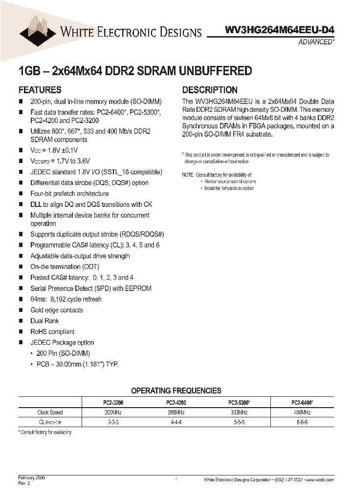 WV3HG264M64EEU-D4_651268.PDF Datasheet