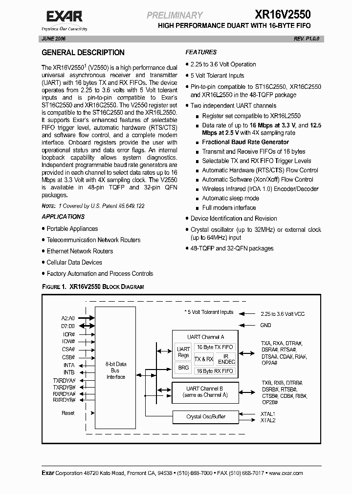 XR16V2550IL32_628186.PDF Datasheet