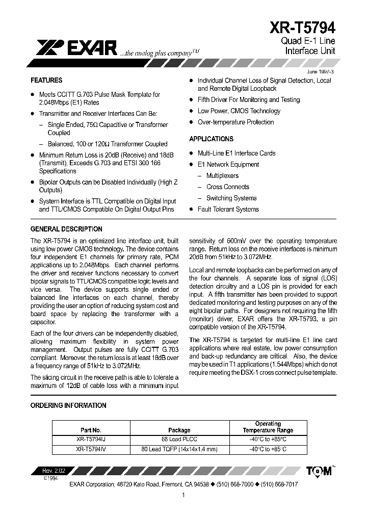 XR-T5794IV_628294.PDF Datasheet